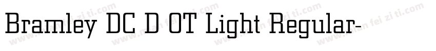Bramley DC D OT Light Regular字体转换